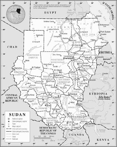 World Map Darfur